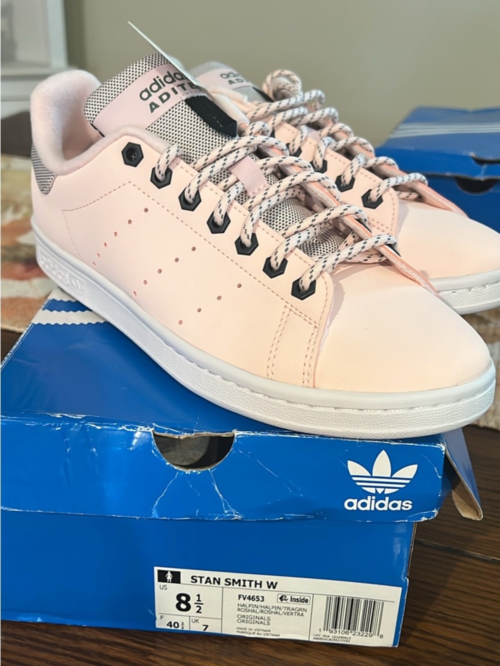 adidas Stan Smith Women’s Light Pink Leather Sneakers